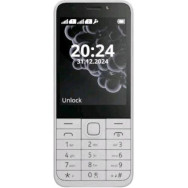 NOKIA 230 2024 DUAL SIM DOPPIA FOTOCAMERA FLASH RADIO FM GIOCO SNAKE COVER POSTERIORE IN ALLUMINIO ITALIA WHITE