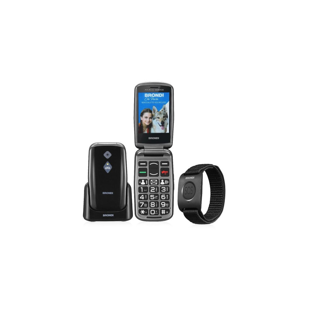 BRONDI AMICO SICURO PLUS FLIP 2,8'' BLACK METAL DUAL+SOS BAND
