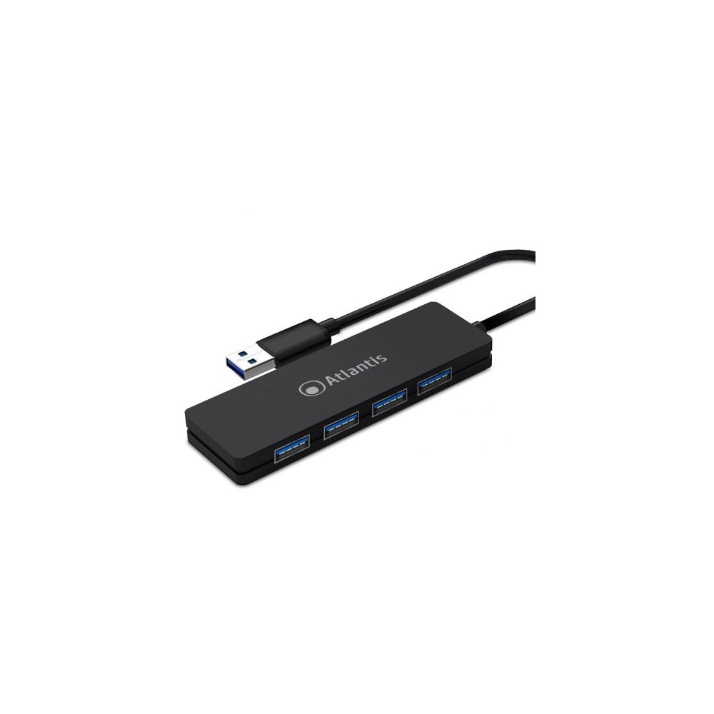 HUB ATLANTIS P014-UH340 4 porte USB3.0 cavo 1m nero