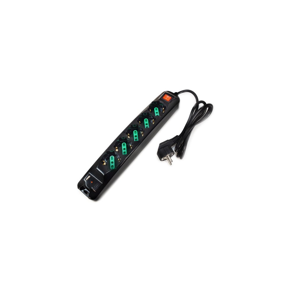 TECNOWARE POWER CLEANER INPUT SCHUKO - 5 OUTPUT ITA/SCHUKO + USB-A, USB-C