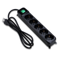 TECNOWARE MULTIPRESA FILTRATA, INTERRUTTORE LUMINOSO, CHILD PROTECTION, SPINA INGRESSO ITALIA, 5 USCITE FILTRATE INCLINATE TIPO 