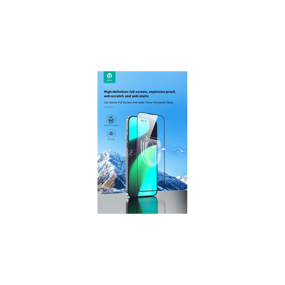 Devia Pellicola protettiva vetro temperato 3D per iPhone 14 Plus