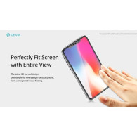 Devia Vetro temperato 3D invisibile e antipolvere per iPhone X