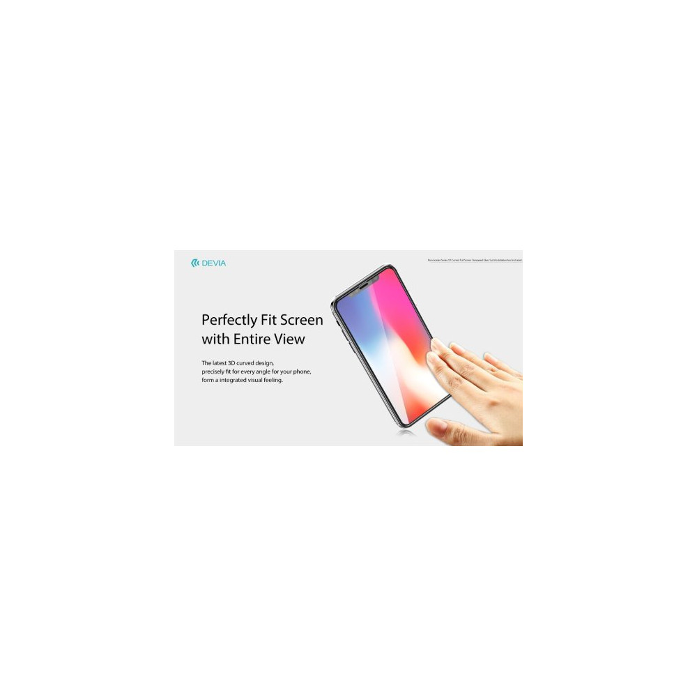 Devia Vetro temperato 3D invisibile e antipolvere per iPhone X