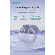 Devia Auricolari EM402 wireless senza inserimento nell'orecchio OWS Pro2 Viola