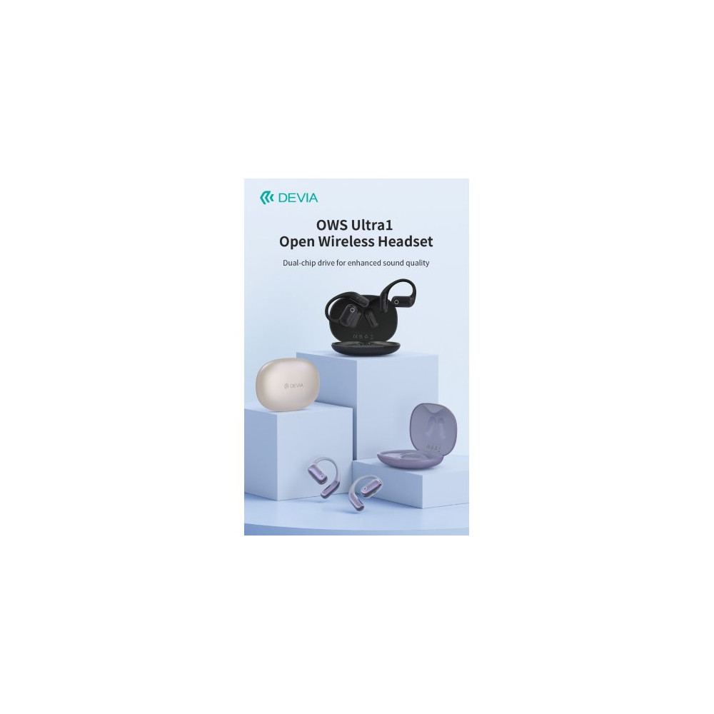 Devia Auricolari EM043 wireless senza inserimento nell'orecchio OWS Ultra1 Viola
