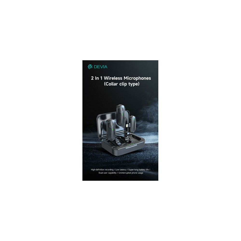 DEVIA PER APPLE Doppio microfono wireless con connessione Tipo-C
