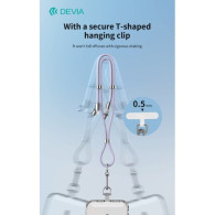 Devia Cordino cavo Tipo-C PD 60W tracolla porta telefono 1,6 mt Nero