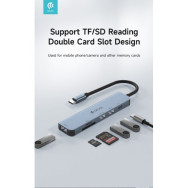 Devia Leopard Type-C a USB3.0*3+PD + lettore di schede 5 in 1 HUB