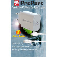 ProPart + Cavo da Tipo-C a Lightning Carica batteria Rapido PD 20W
