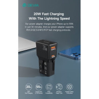 Devia Caricatore 20W PD+QC MINI da Viaggio con Spine Universali