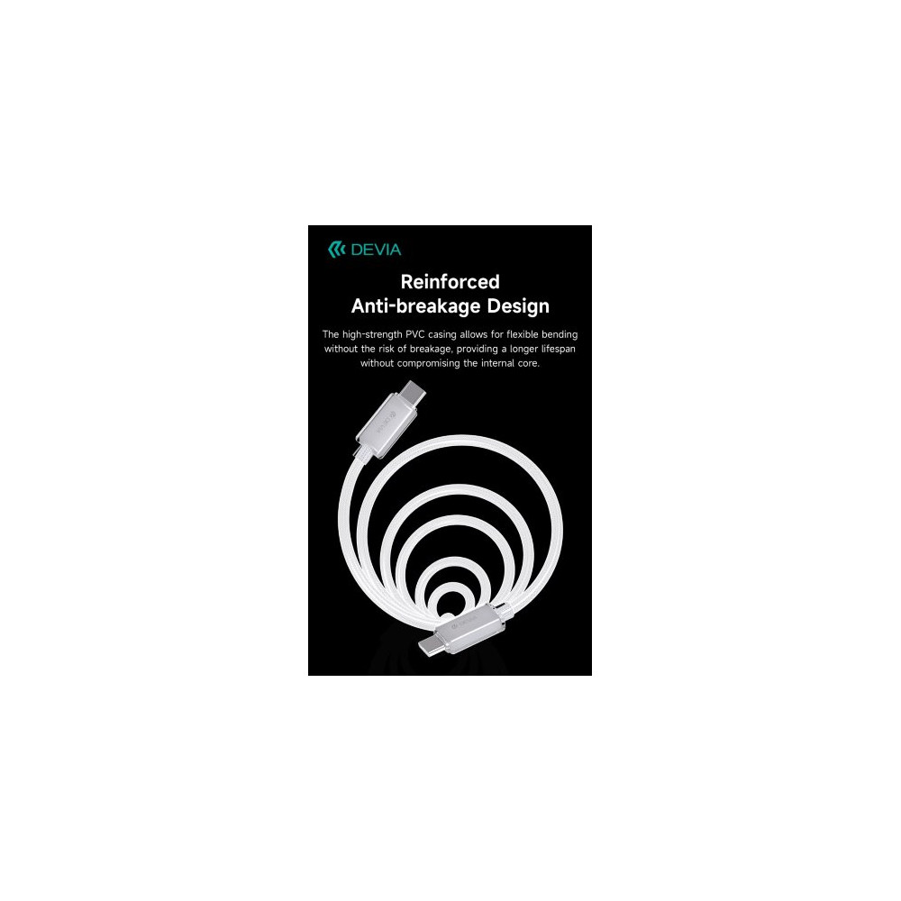 Cavo Devia da Tipo-C a Tipo-C PD 60W Alta velocita 1,5 Metri