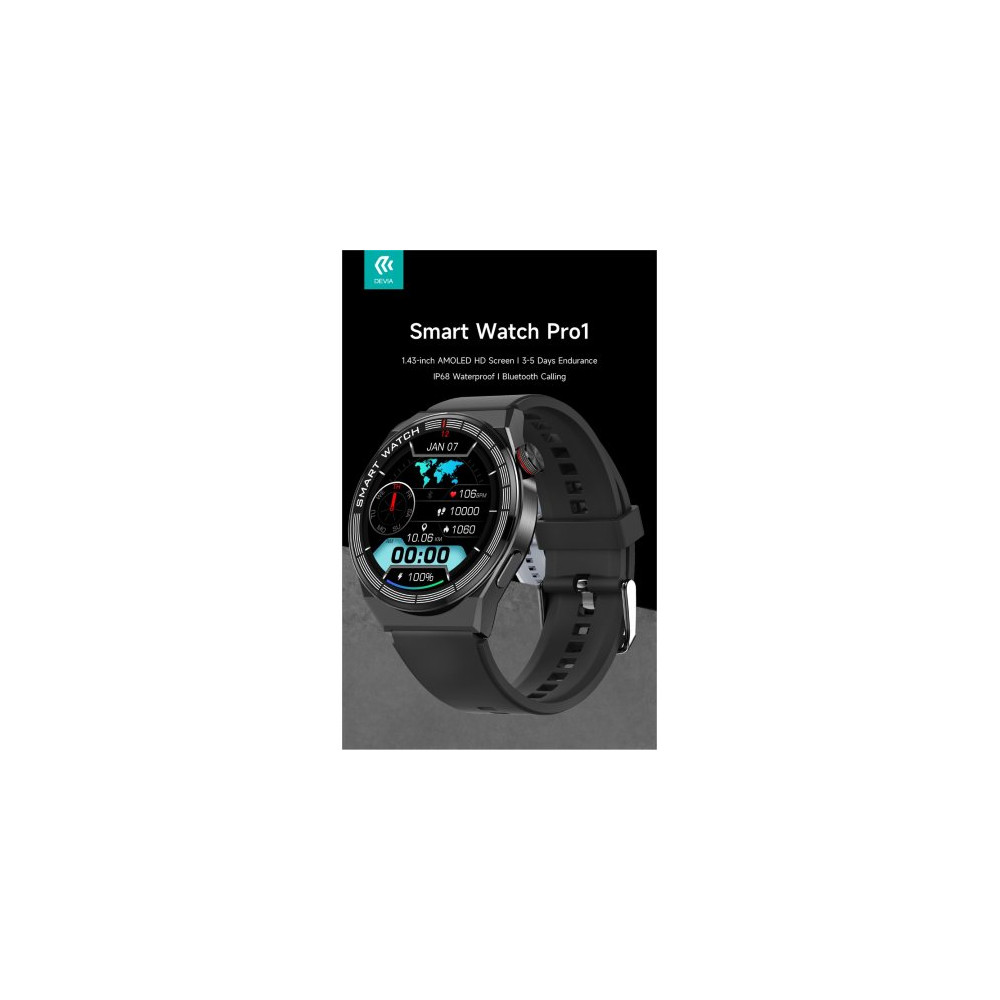 DEVIA Smart Watch Pro1 EM705 IP68 Display Amoled HD Nero