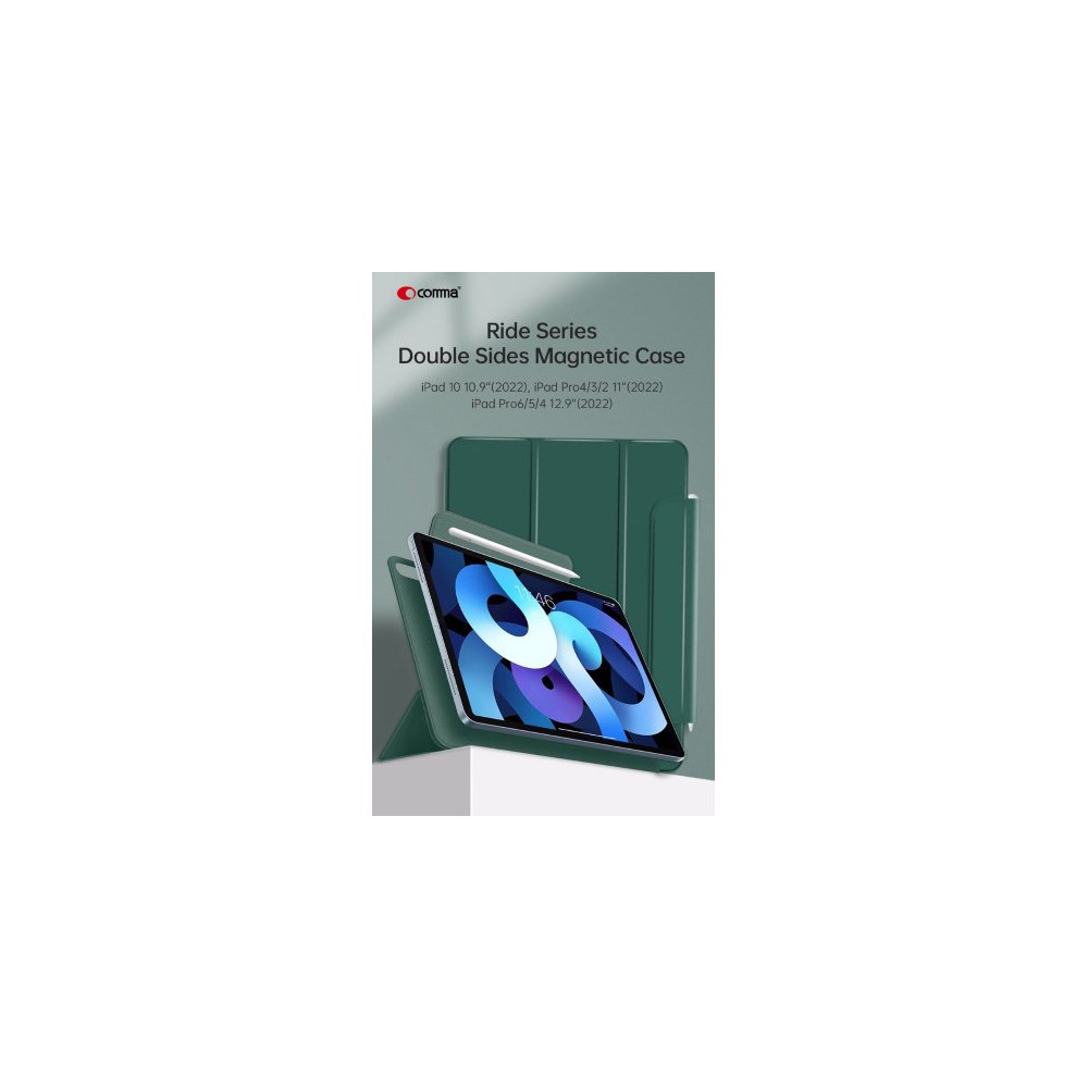 Comma Cover Magnetica per iPad Pro 6^ 2022 rotazione e supp Verde
