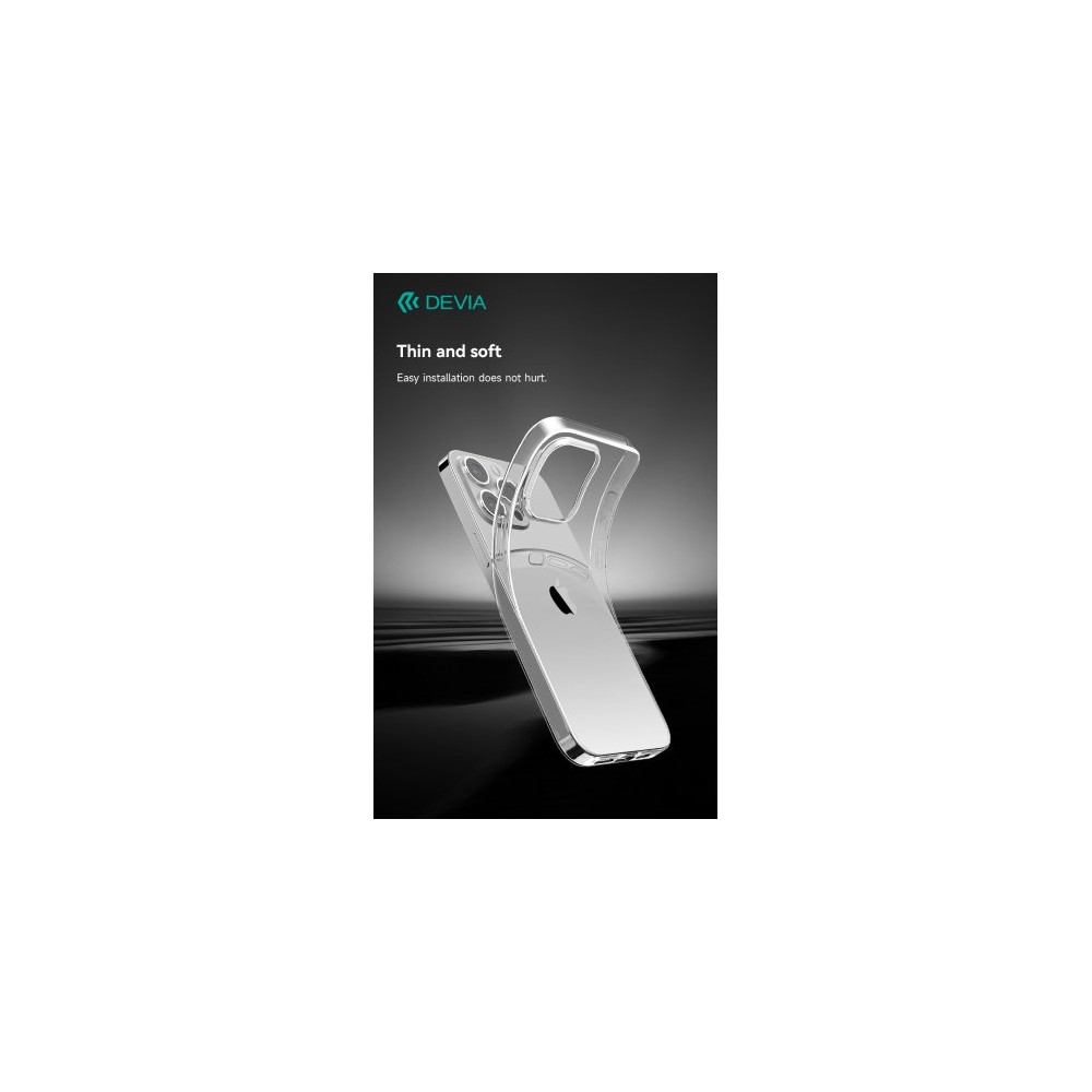 Devia Cover Trasparente Morbida in TPU per iPhone 15 Plus