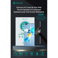 Devia Pellicole Trasparente 0,25mm UV 6H Ideale schermi Curvi scatola da 20 pezzi
