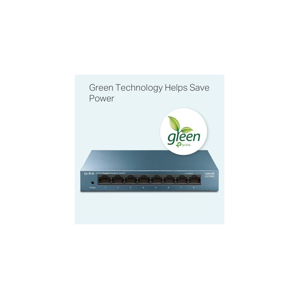 TP-Link Switch Desktop 8 Porte RJ45 10/100/1000Mbps Auto-MDI/MDIX