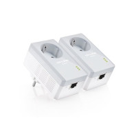 TP-Link Kit 2 powerline con Shuko passante 1 port LAN TL-PA4010P KIT
