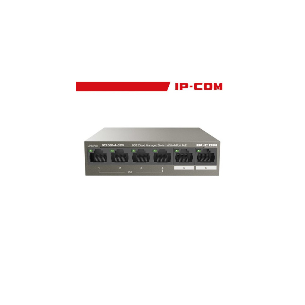 Switch IP-COM Cloud 6GE G2206P 4 porte PoE Gigabit