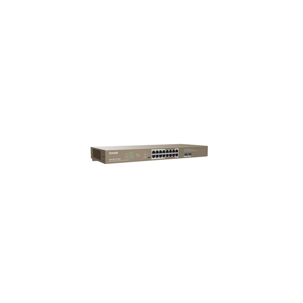 TENDA Switch 16-Porte PoE 16GE+2SFP - 250W