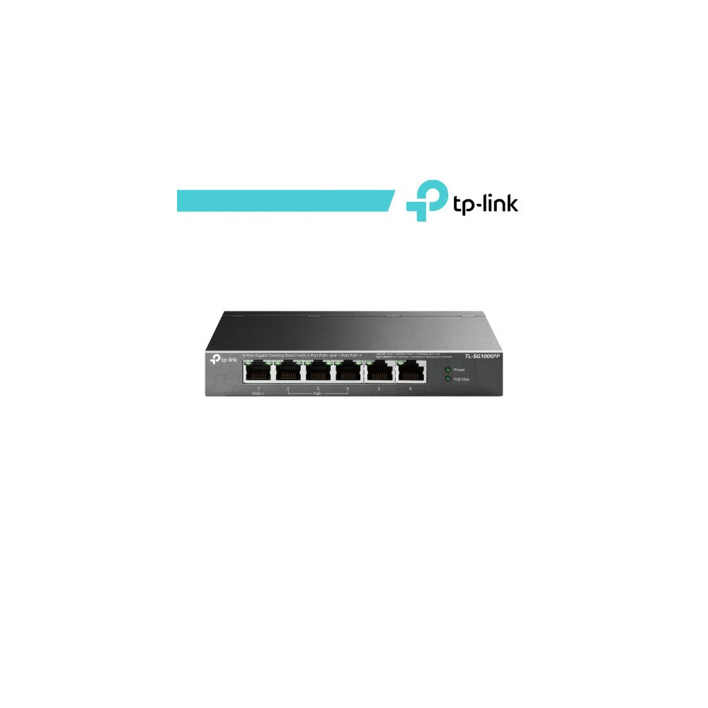 TP-Link Switch Desktop 6 Porte Gigabit di cui 3 PoE+ e 1 PoE++