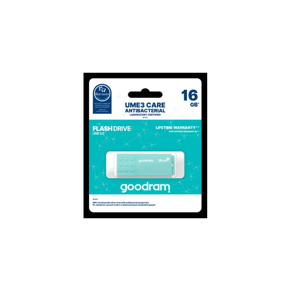 Pendrive GoodRAM 16GB UME3 CARE - ANTIBATTERICA - USB 3.0