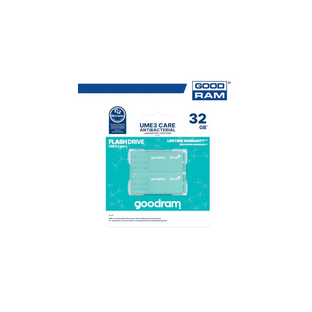 Pendrive GoodRAM 32GB UME3 CARE - ANTIBATTERICA - USB 3.0 - 2-pack