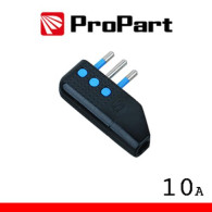ProPart Spina 10A 2P+T uscita cavo 90Â° nera polybag