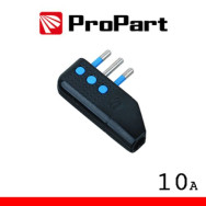 ProPart Spina 10A 2P+T uscita cavo 90Â° nera polybag