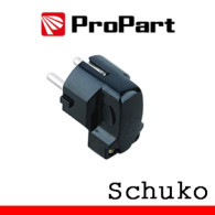 ProPart Spina schuko 90Â° nera polybag