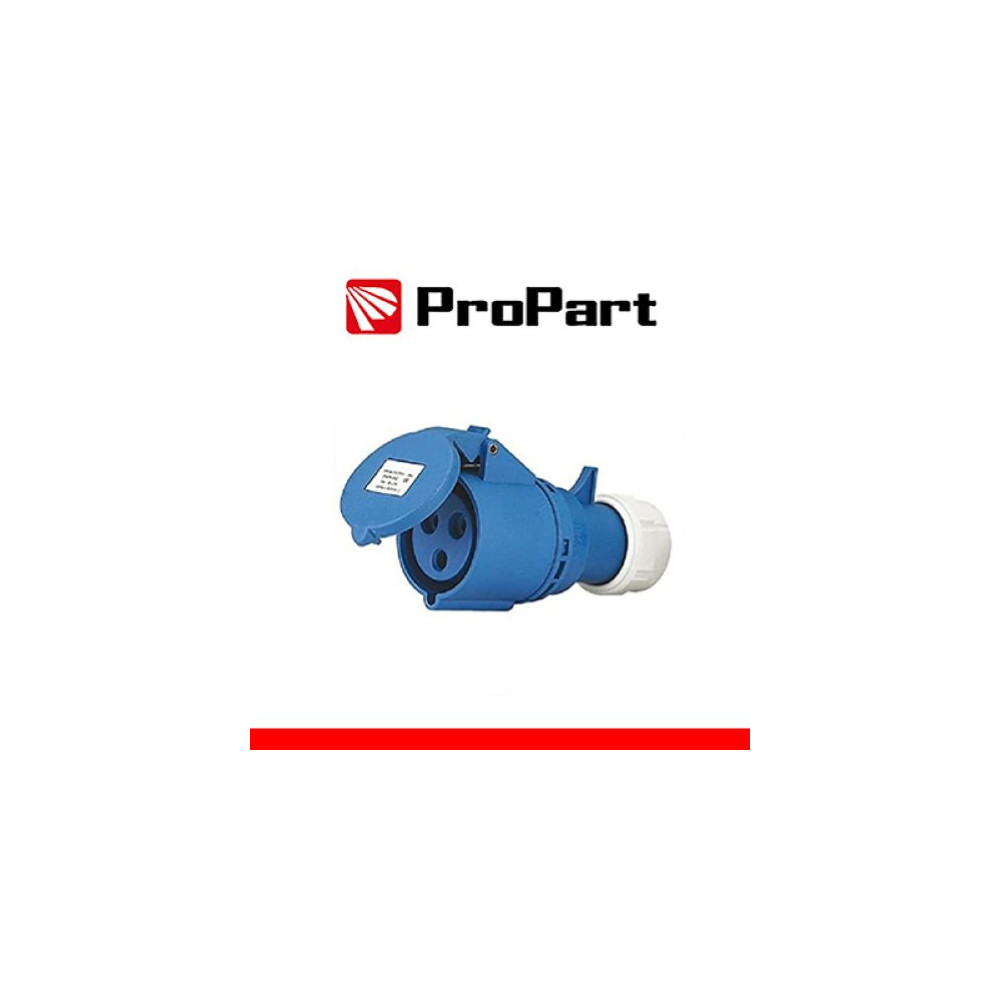 ProPart Presa Mobile Diritta Indust. CEE 16A-6h 2P+T 220-250V IP44