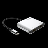 Propart Adattatore da USB-C a 2xHDMI, 4K60Hz , HDR + USB3.0-3.1-3.2