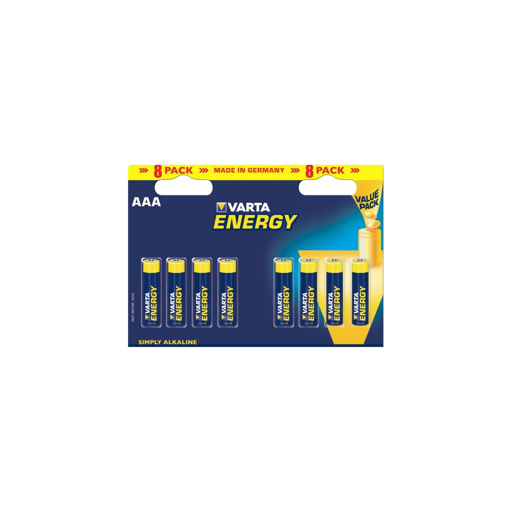 BATTERIA MINISTILO AAA LR03 ENERGY MEGAPACK 8PZ 1,5V VARTA