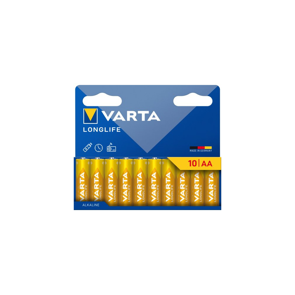 BATTERIA STILO AA 1,5V LR06 LONG LIFE 10PZ VARTA MEGAPACK