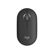Logitech Pebble Mouse 2 M350s - Mouse - ottica - 3 pulsanti - senza fili - Bluetooth 5.2 LE - tonal graphite