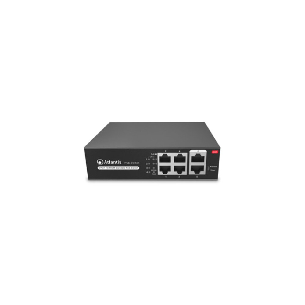 Atlantis Land NetPower F6P4-65W Switch Fast Ethernet PoE 4 porte