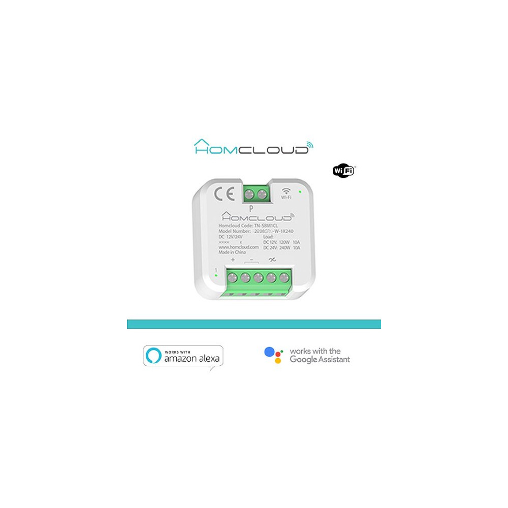 Homcloud Modulo Pulsante RelÃ¨ Wi-Fi 12/24V 1CH