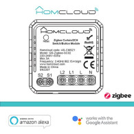 Homcloud Modulo Ibrido Tapparelle o Pulsante Luci 2CH Zigbee da incas