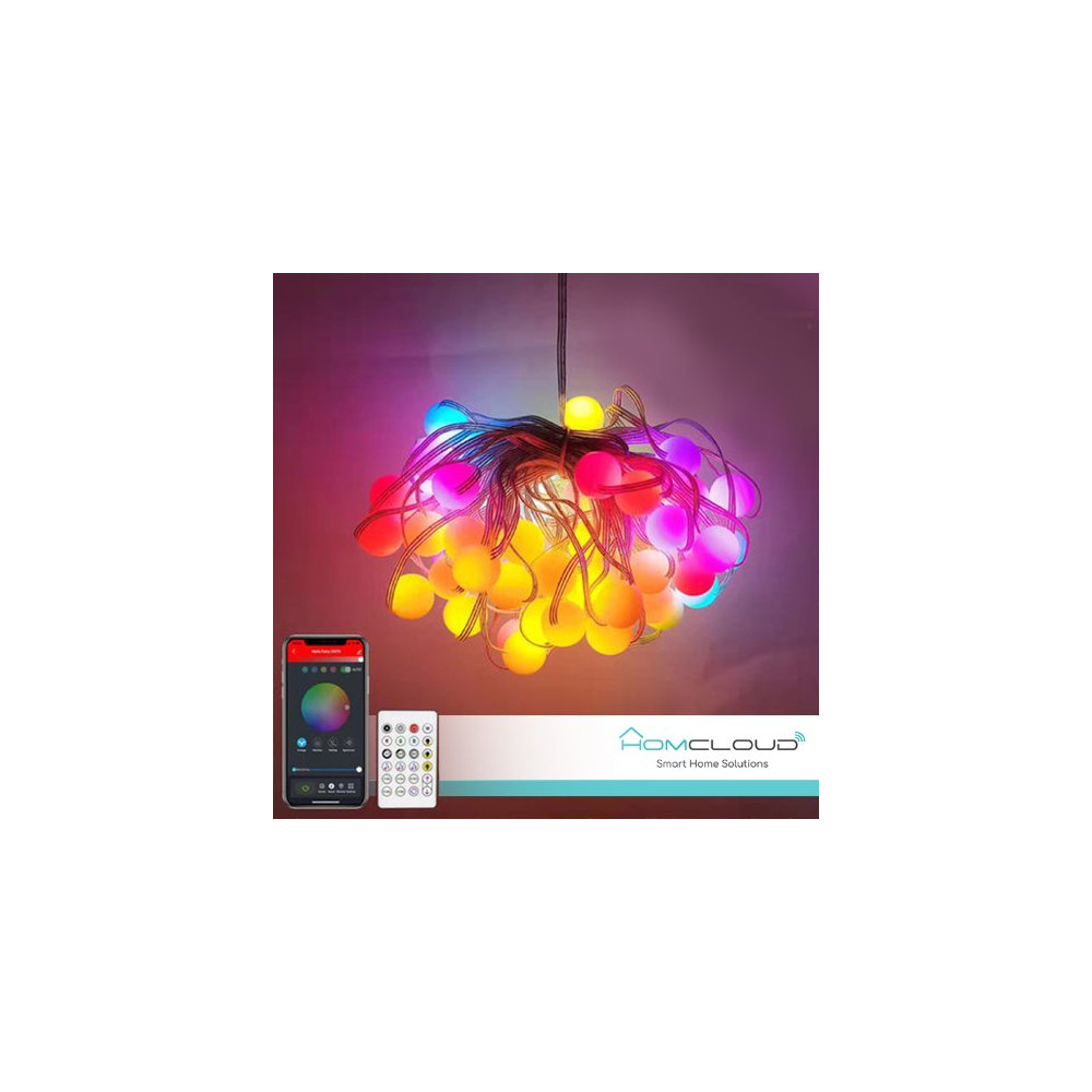 Homcloud Catena 66 Sfere luminose Smart RGB-IC Wi-Fi + Bluetooth 10M IP65