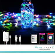 Homcloud Corda in PVC di Luci Decorative Smart RGB-IC OUTDOOR Wi-Fi + Bluetooth 10M IP65
