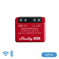 Shelly Mini 1PM Gen3 - Smart Relay 8A AC WiFi/BT + PM