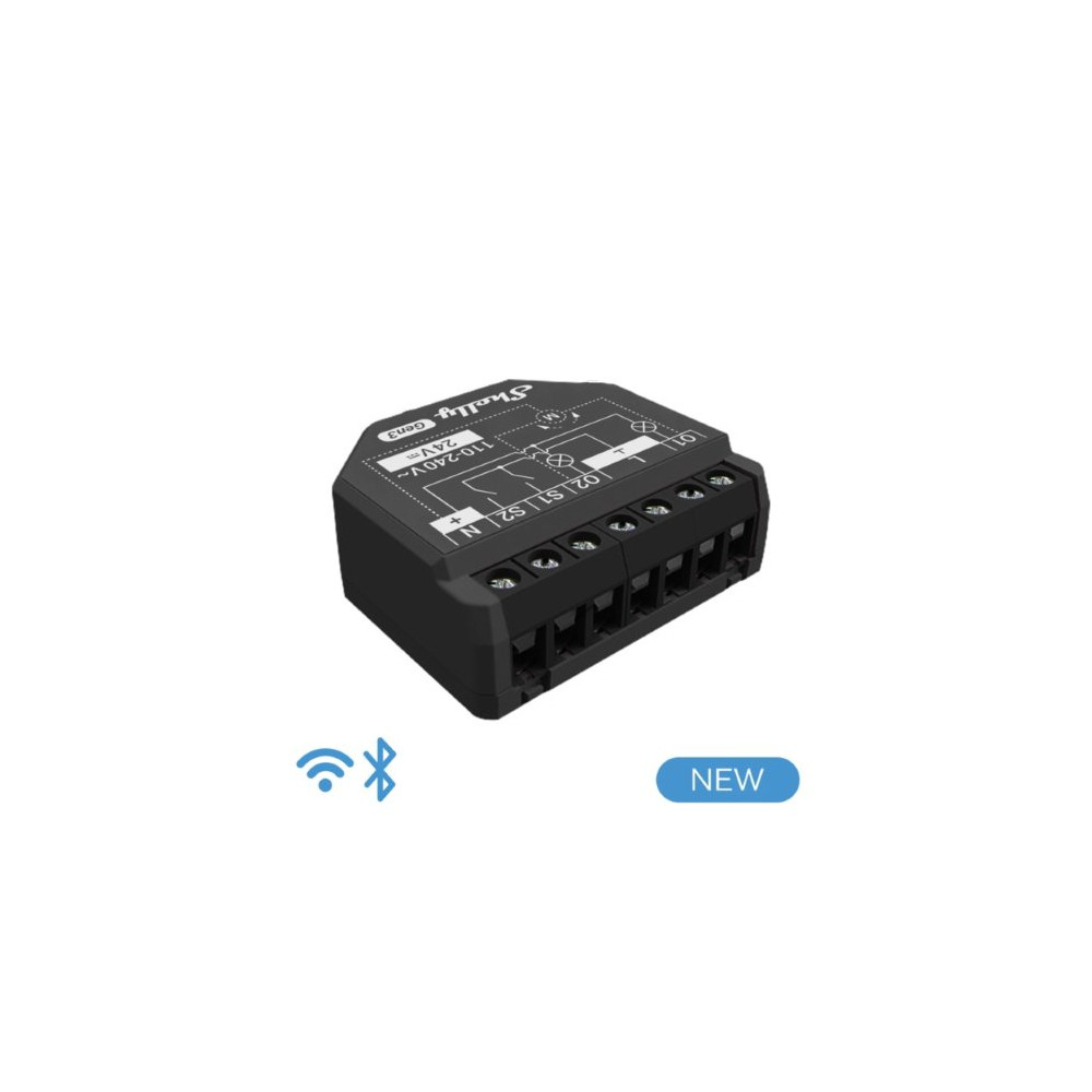 Shelly Plus 2PM Gen 3 - Smart Relay Tapparelle 16A AC/DC WiFi + PM