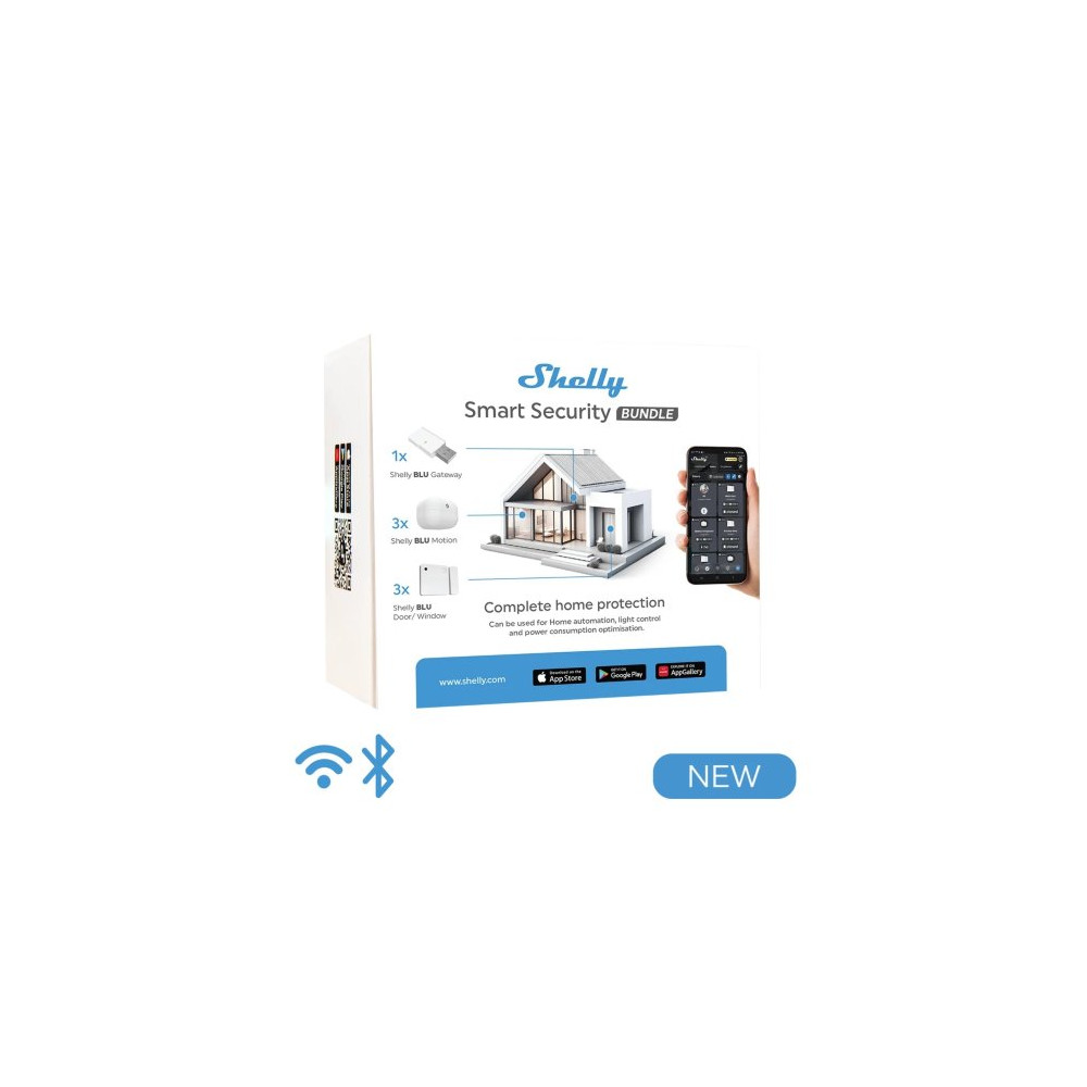 Shelly Smart Blu Bundle 1 - Kit Sensori Bluetooth + Hub
