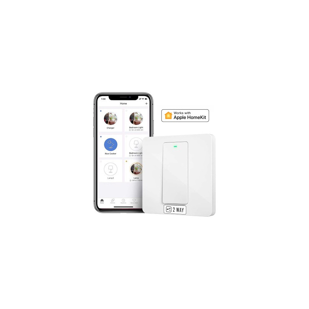 Meross Interruttore a parete Wi-Fi Smart - 220V / 2 WAY - Apple HomeKit