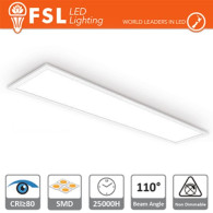 Luce Naturale - 4000K Pannello LED 30x120cm - 48W 4000K CRI80 EDGE-LIT
