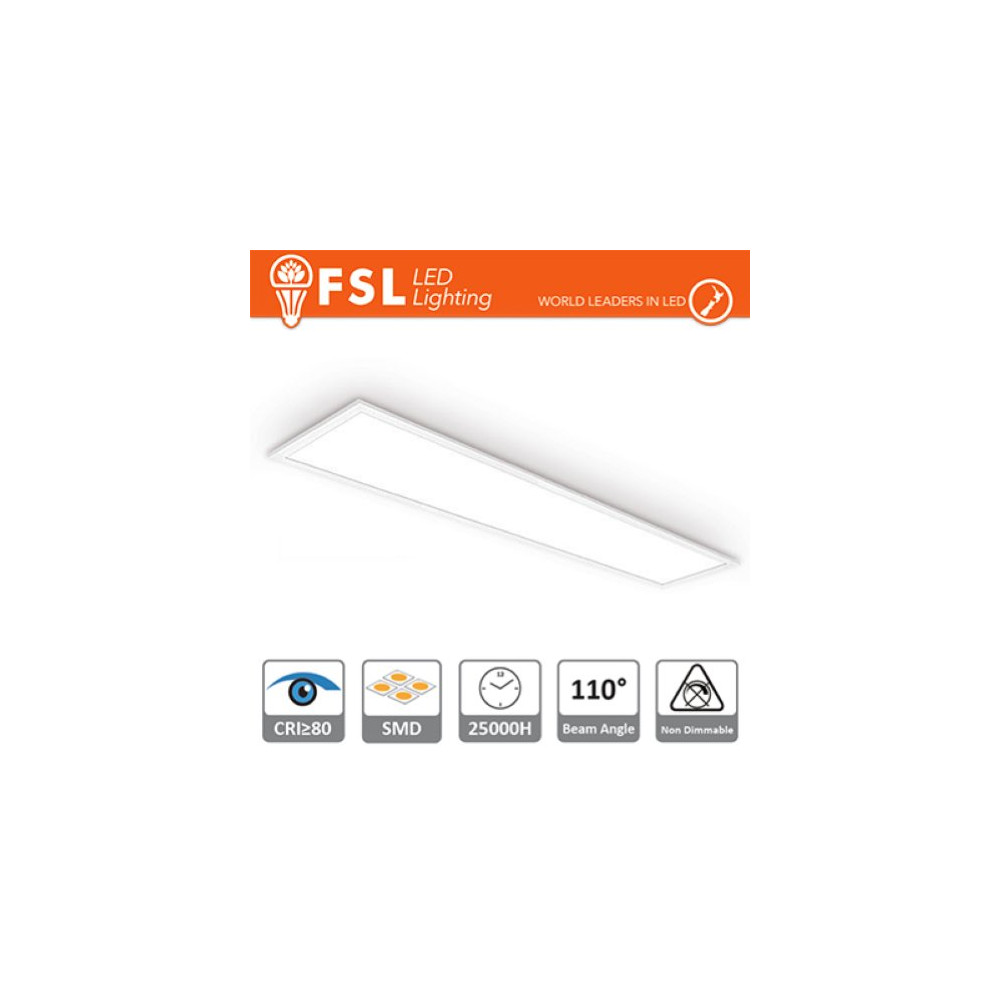 Luce Naturale - 4000K Pannello LED 30x120cm - 48W 4000K CRI80 EDGE-LIT