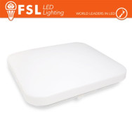 Luce Naturale - 4000K Plafoniera Quadrata LED IP20 25W 4000K 33x6,8cm