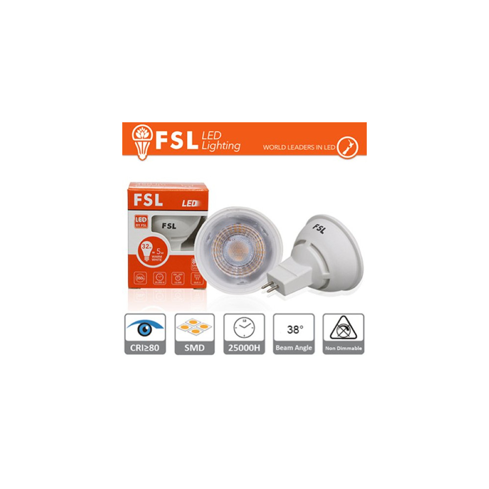 MR16 Lampadina LED - 6W 4000K 510LM 38Âº CRI80 DC 12V