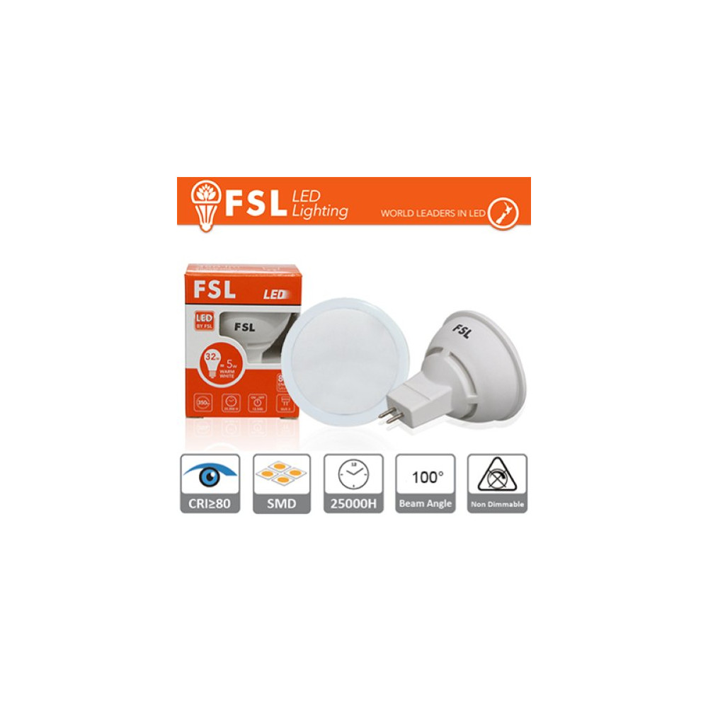 MR16 Lampadina LED - 6W 4000K 510LM 100Âº CRI80 DC 12V