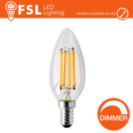 Luce Naturale - 4000K Lampada Filamento Oliva - 4W 4000K E14 Dimmerabile